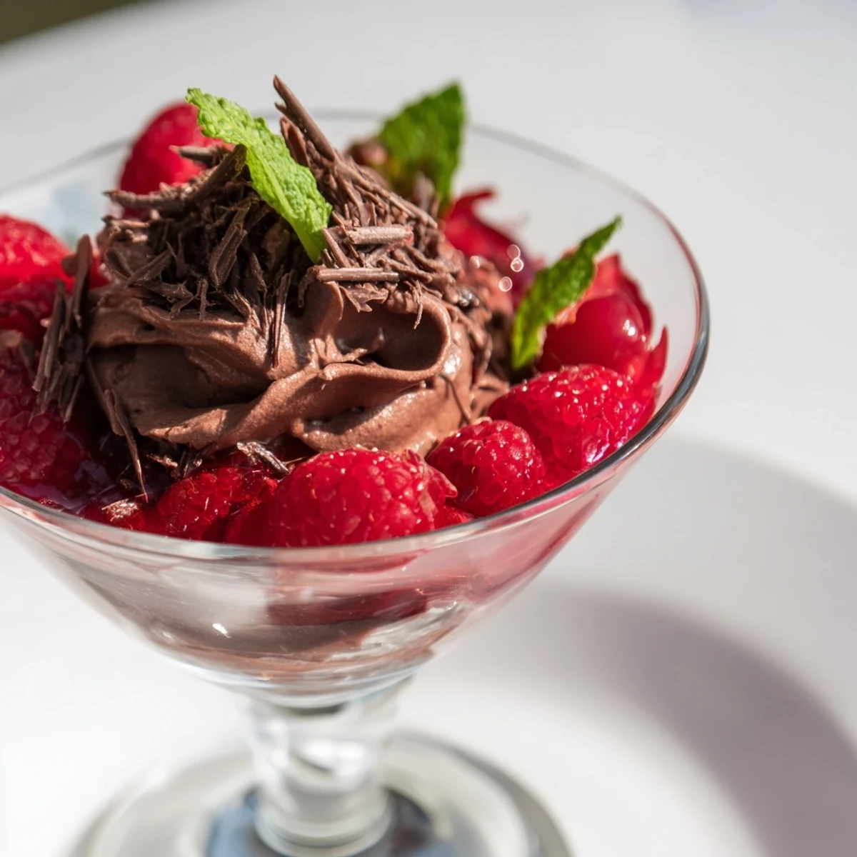 Chocolate Mousse with Raspberry