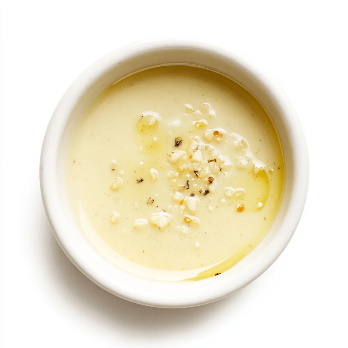 The vibrant Lemon Dijon Dressing glistens in a small glass jar against a rustic wooden table.