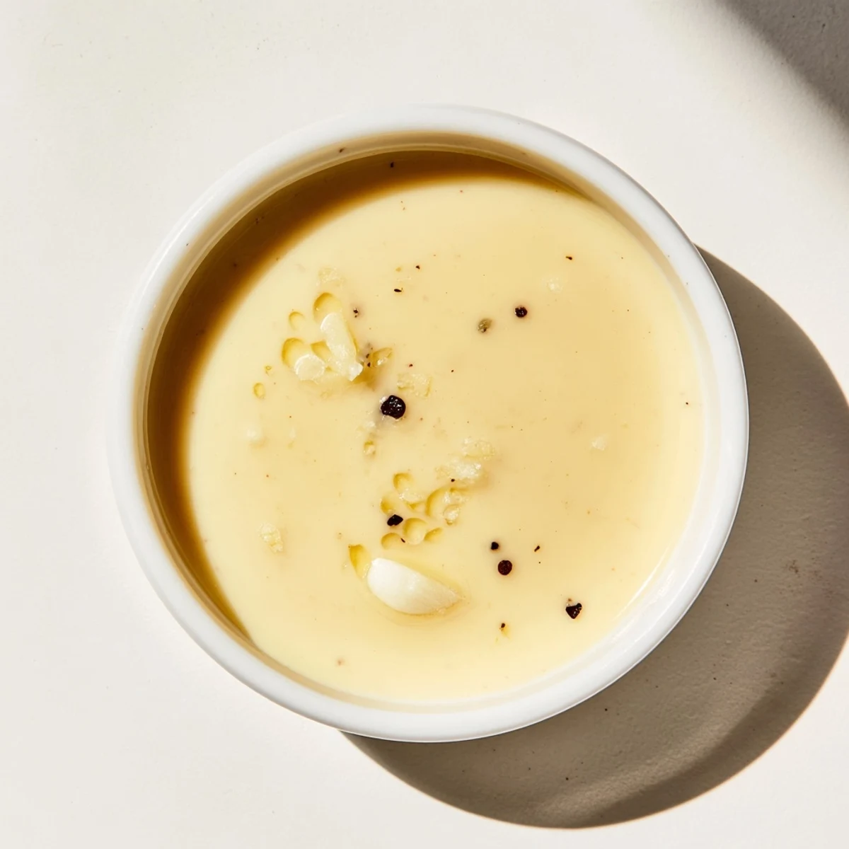 A creamy bowl of Lemon Dijon Dressing sits beside fresh kale and roasted beets for salad prep.