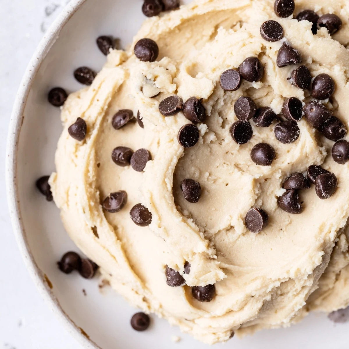 Edible Keto Cookie Dough portioned into balls on parchment, perfect for a quick gluten-free and sugar-free treat.