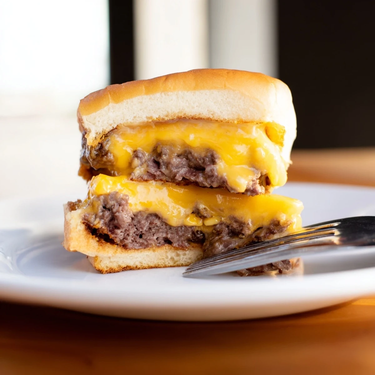 Flying Dutchman Burger served hot with juicy beef patties and a side of fresh tomato slices.