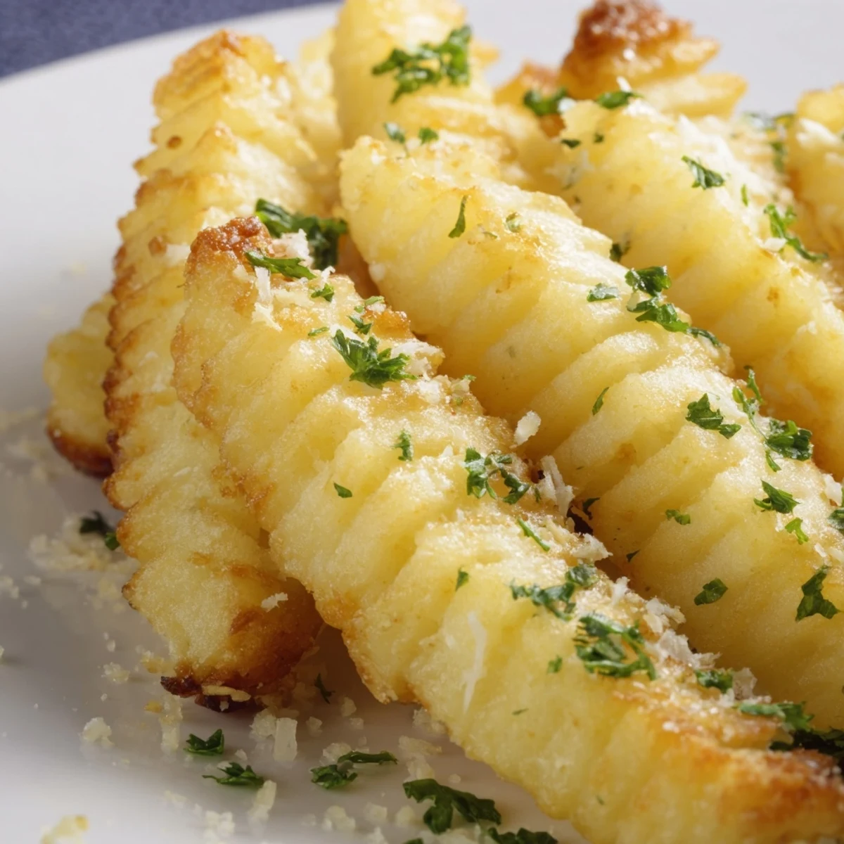 These homemade Crispy Mashed Potato Fries are arranged on a rustic plate with ketchup for dipping.