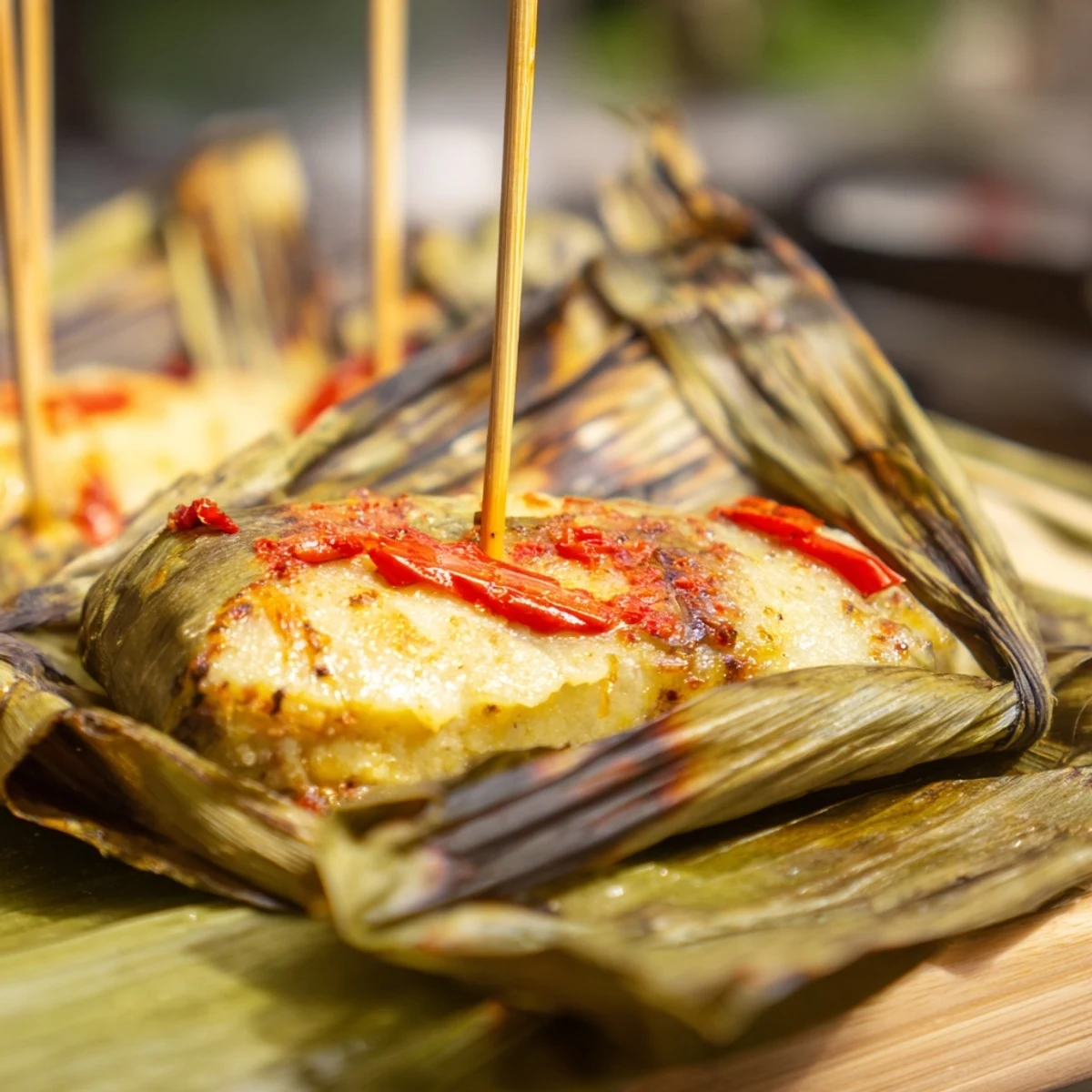 Creamy Malaysian otak otak fish custard spiced with aromatic Southeast Asian herbs
