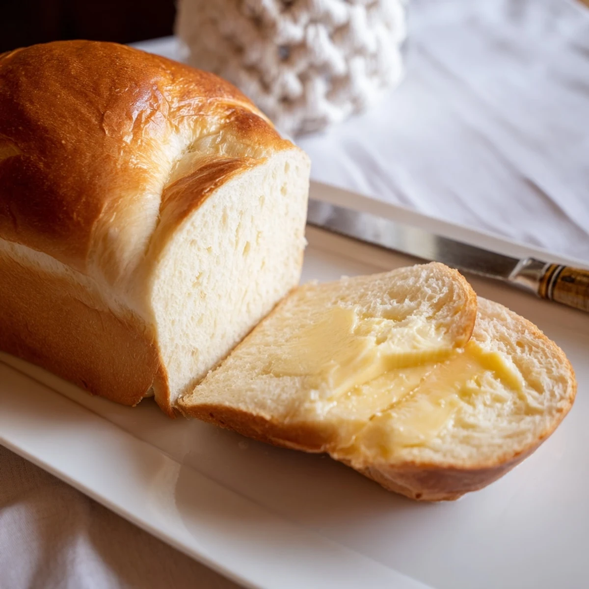 Two soft fluffy loaves of homemade Amish white bread cooling on wire rack ready for slicing