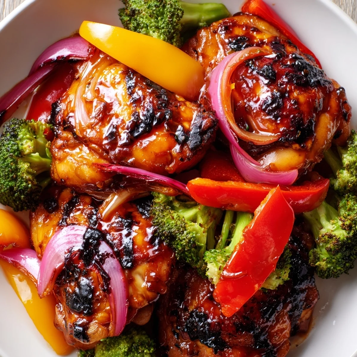 Quick flavorful weeknight meal served over fluffy steamed rice with fresh green onion garnish