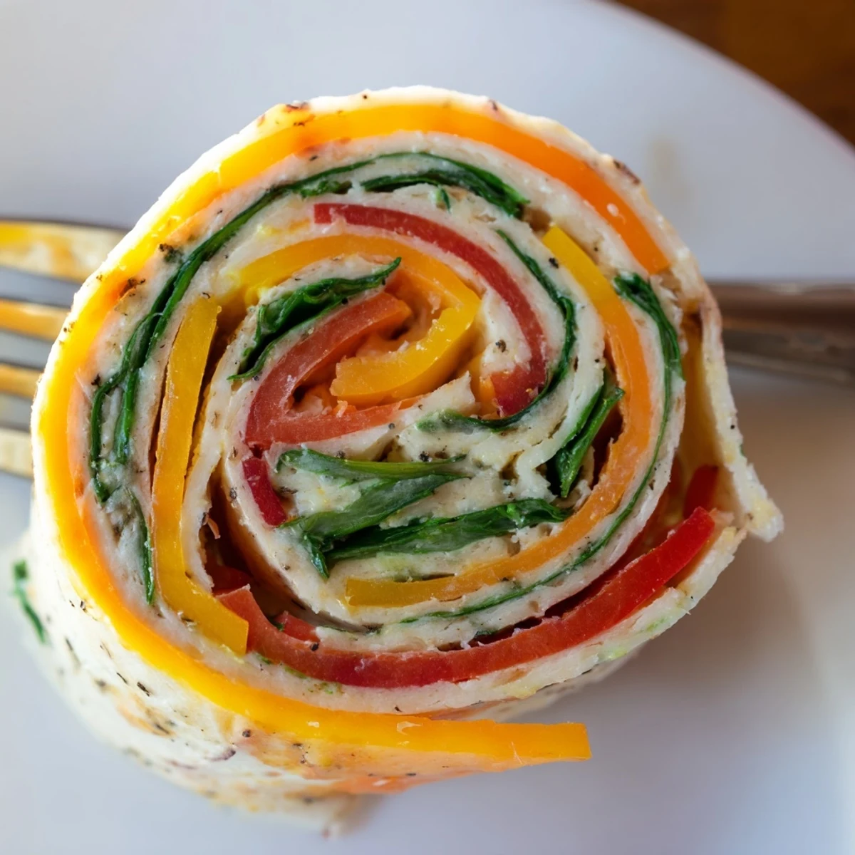 Pinwheel Sandwiches on a bright platter showcasing creamy, colorful vegetable spirals