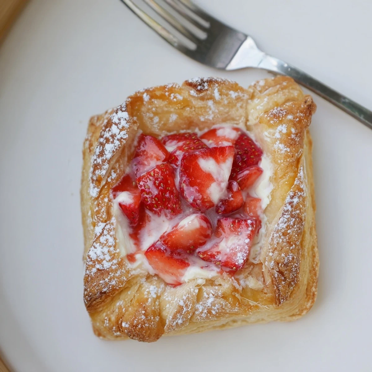 Serve Strawberry Danish recipe with chilled Riesling or morning coffee, lightly glazed.