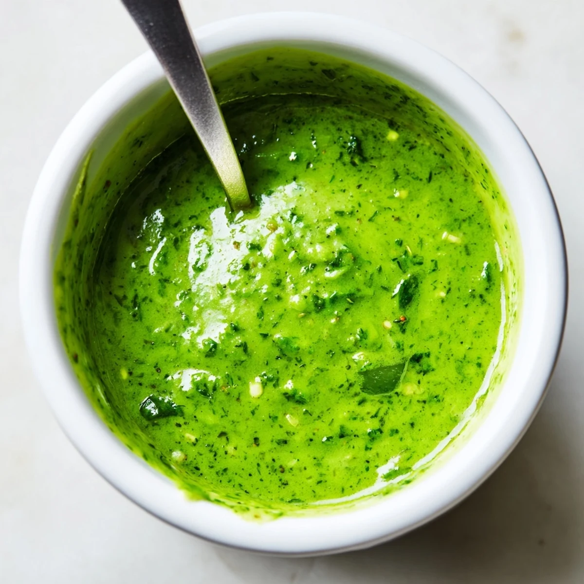 Cilantro Lime Fresh Dressing in jar, bright green, zesty lime aroma  