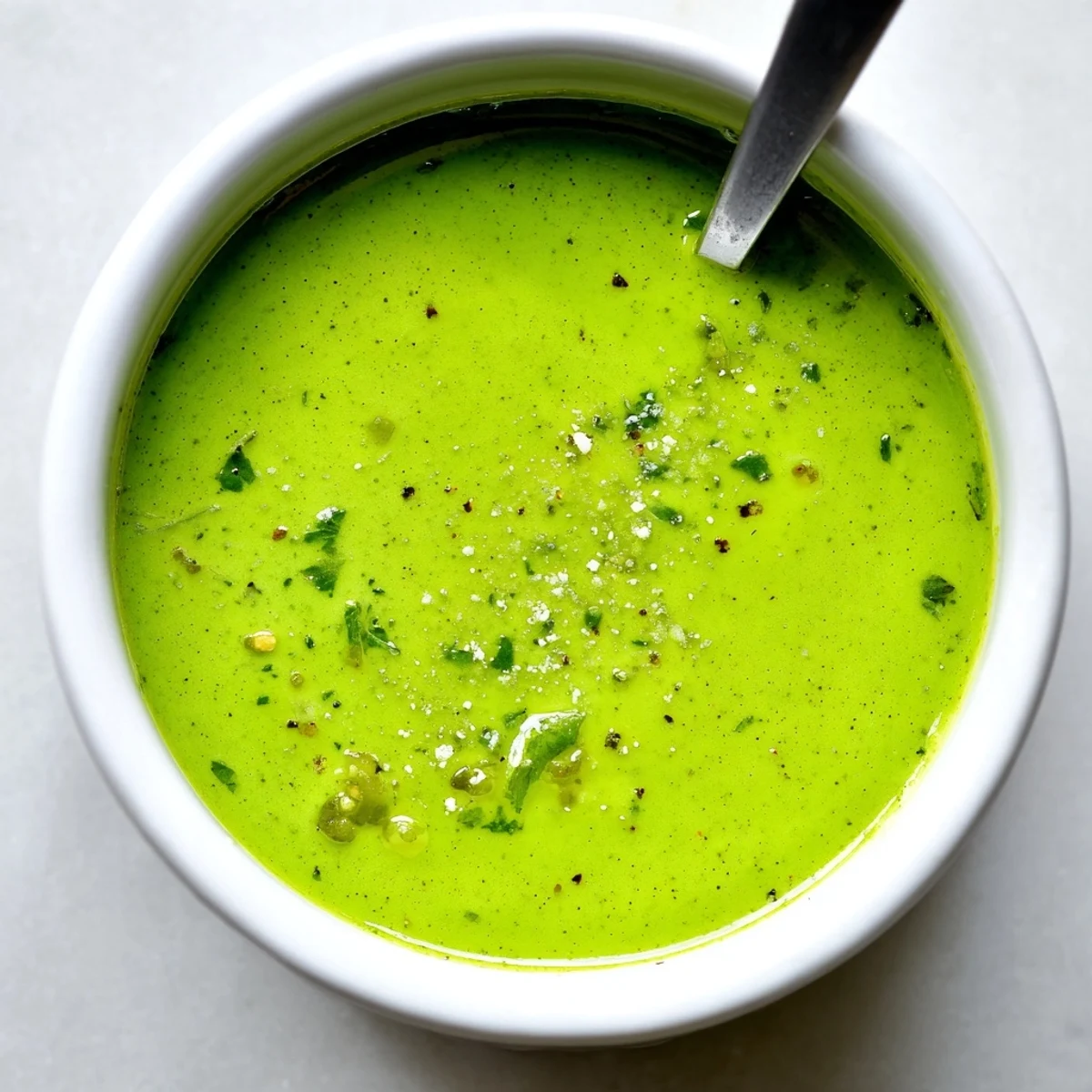 Drizzled Cilantro Lime Fresh Dressing over grilled shrimp, tangy, garlicky finish  