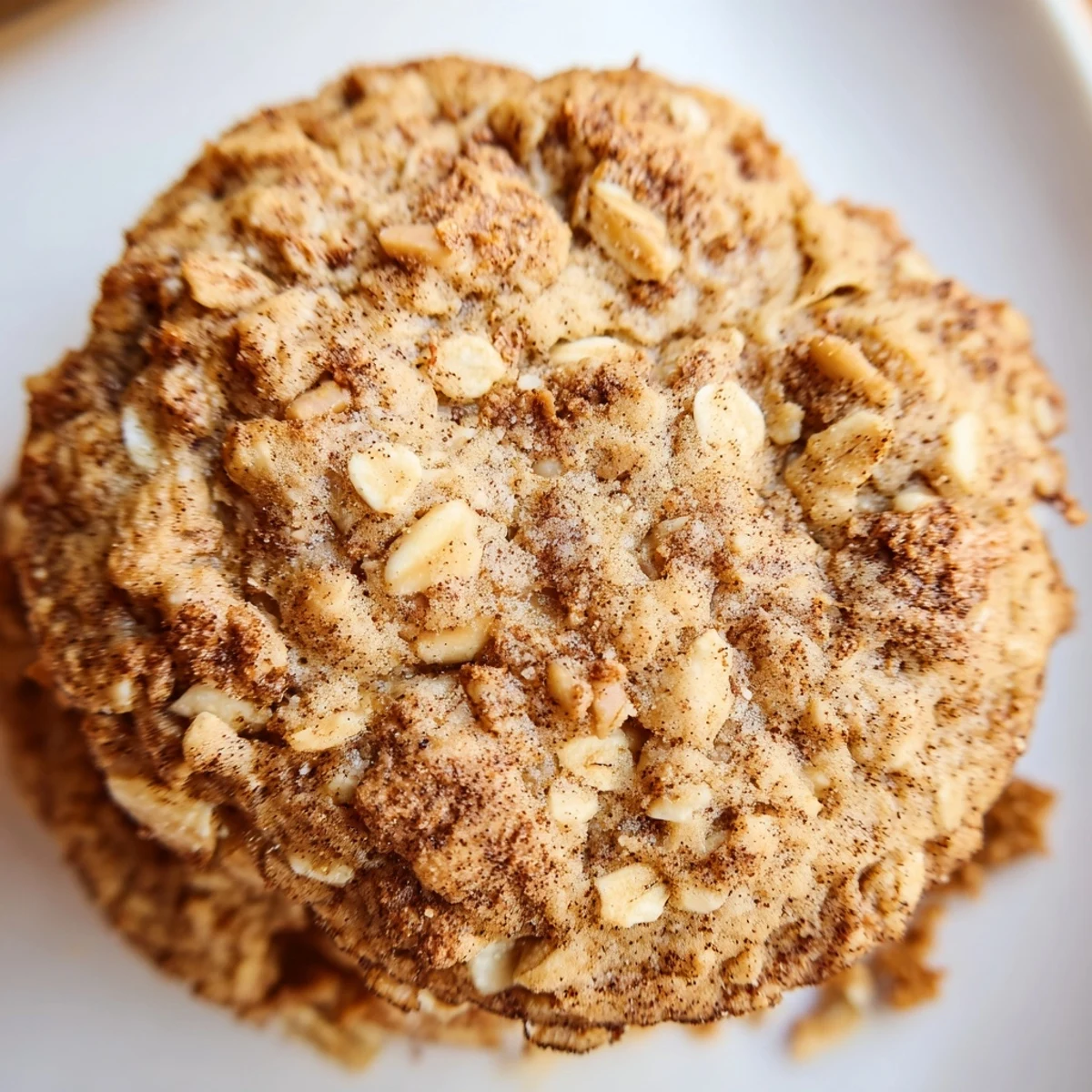 Golden Biscoff oatmeal Lotus cookies studded with caramelized cookie pieces on a wire rack