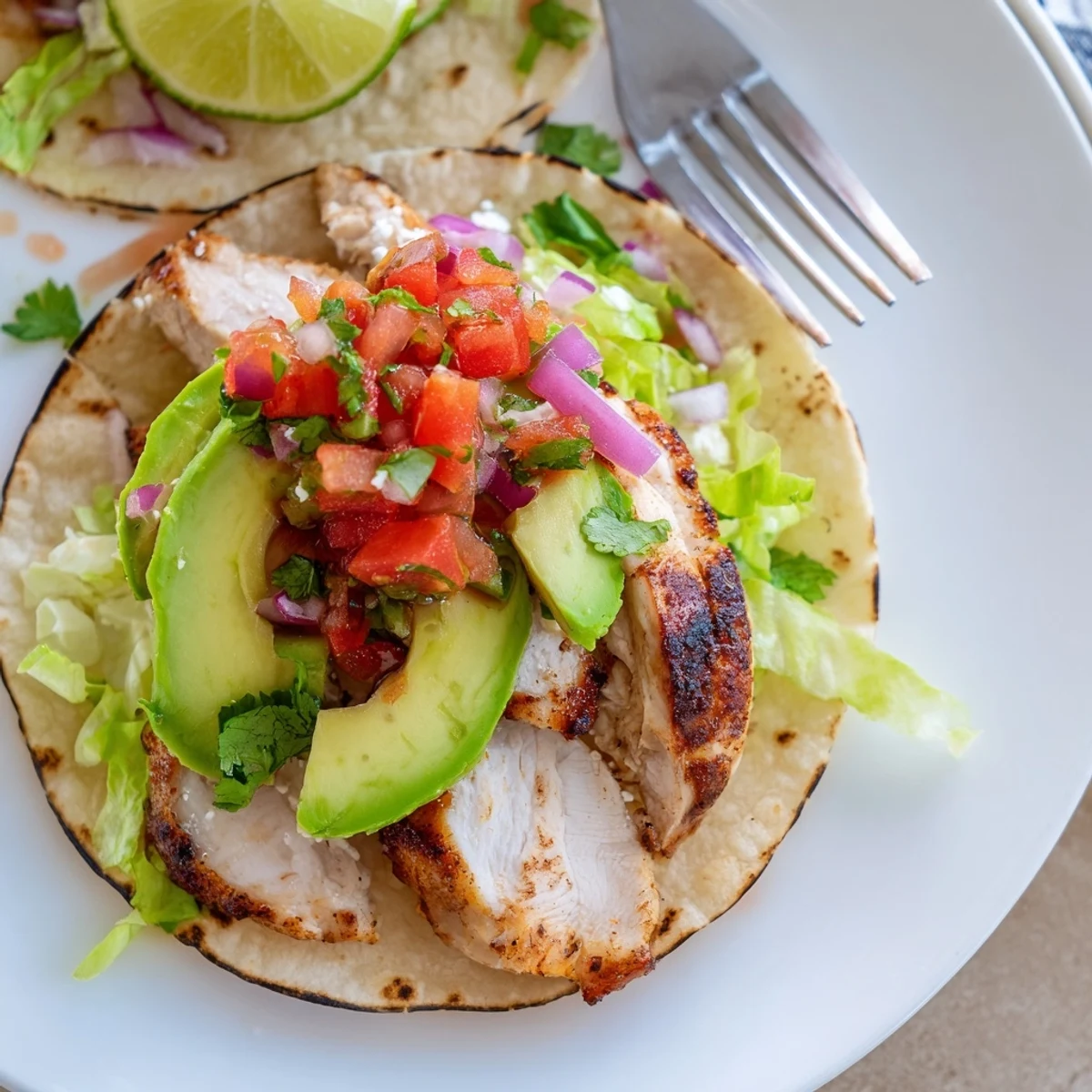 Family-style Charcoal Grilled Tacos piled with sliced steak, fresh tomato salsa