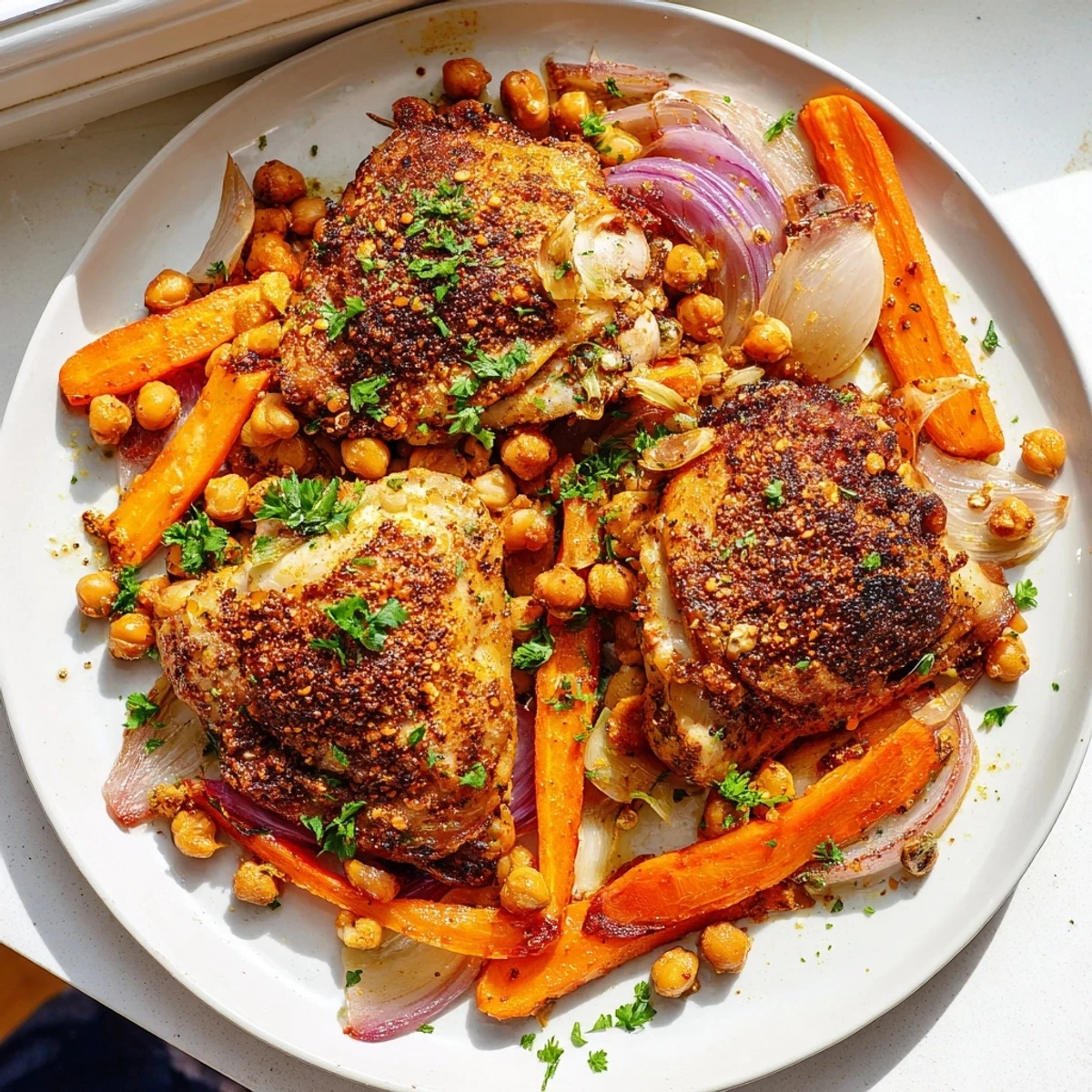 Sumac Chicken with Carrots & Chickpeas