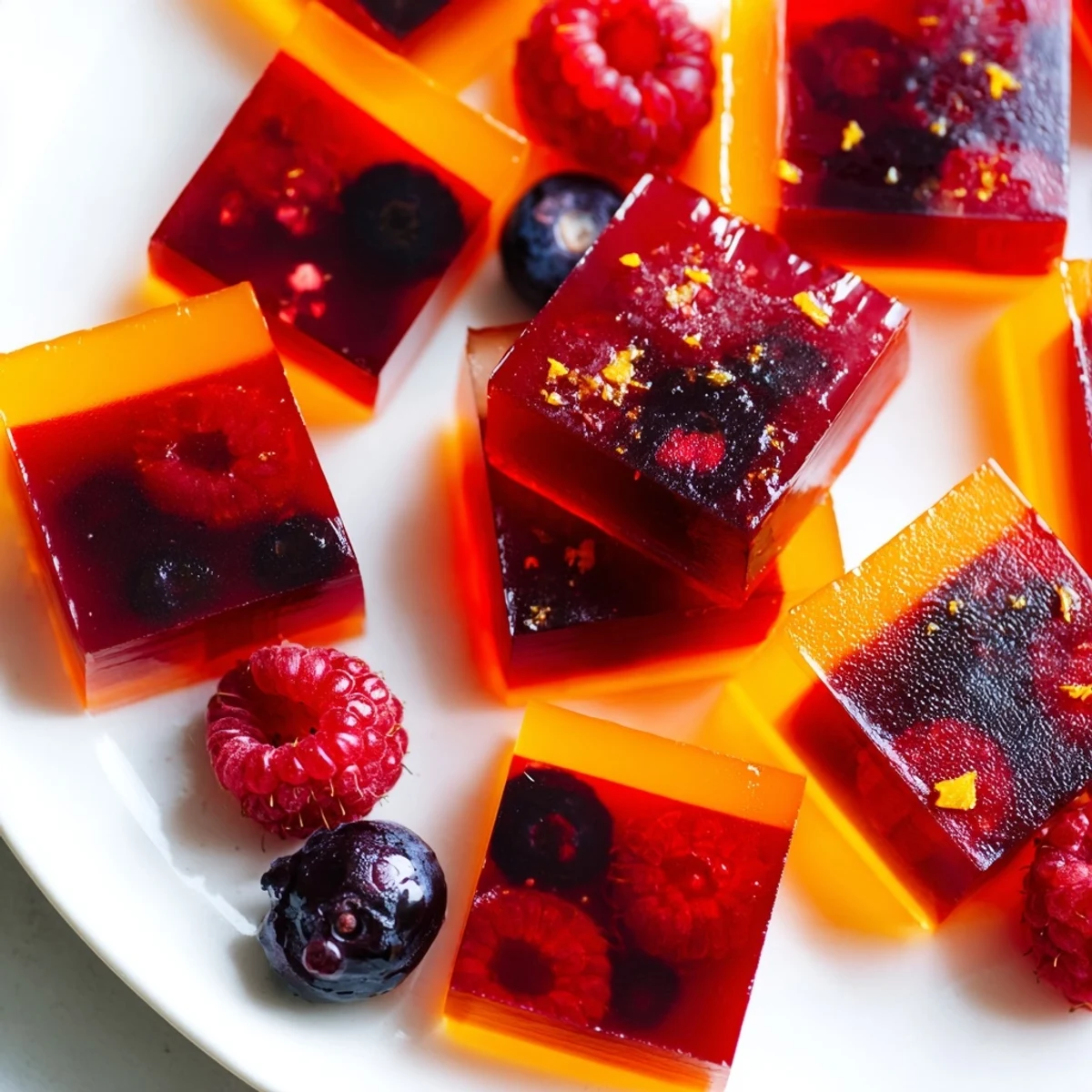 Translucent collagen fruit jellies nestled in silicone molds awaiting a chilled set
